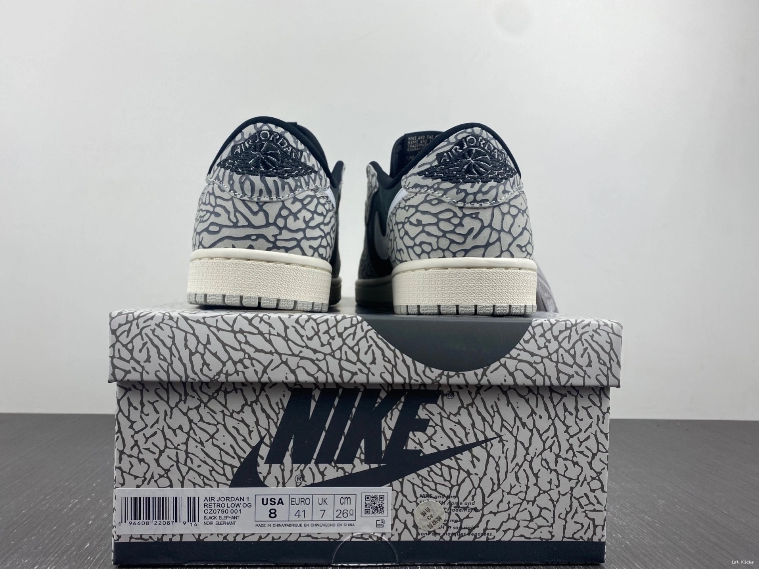 OG 1 Cement Black Jordan Retro Low CZ0790-001 - 1025